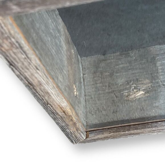 Rustic Reclaimed Wood Shadow Box Wall Hanging Hooks Black Background - Picture 12 of 16